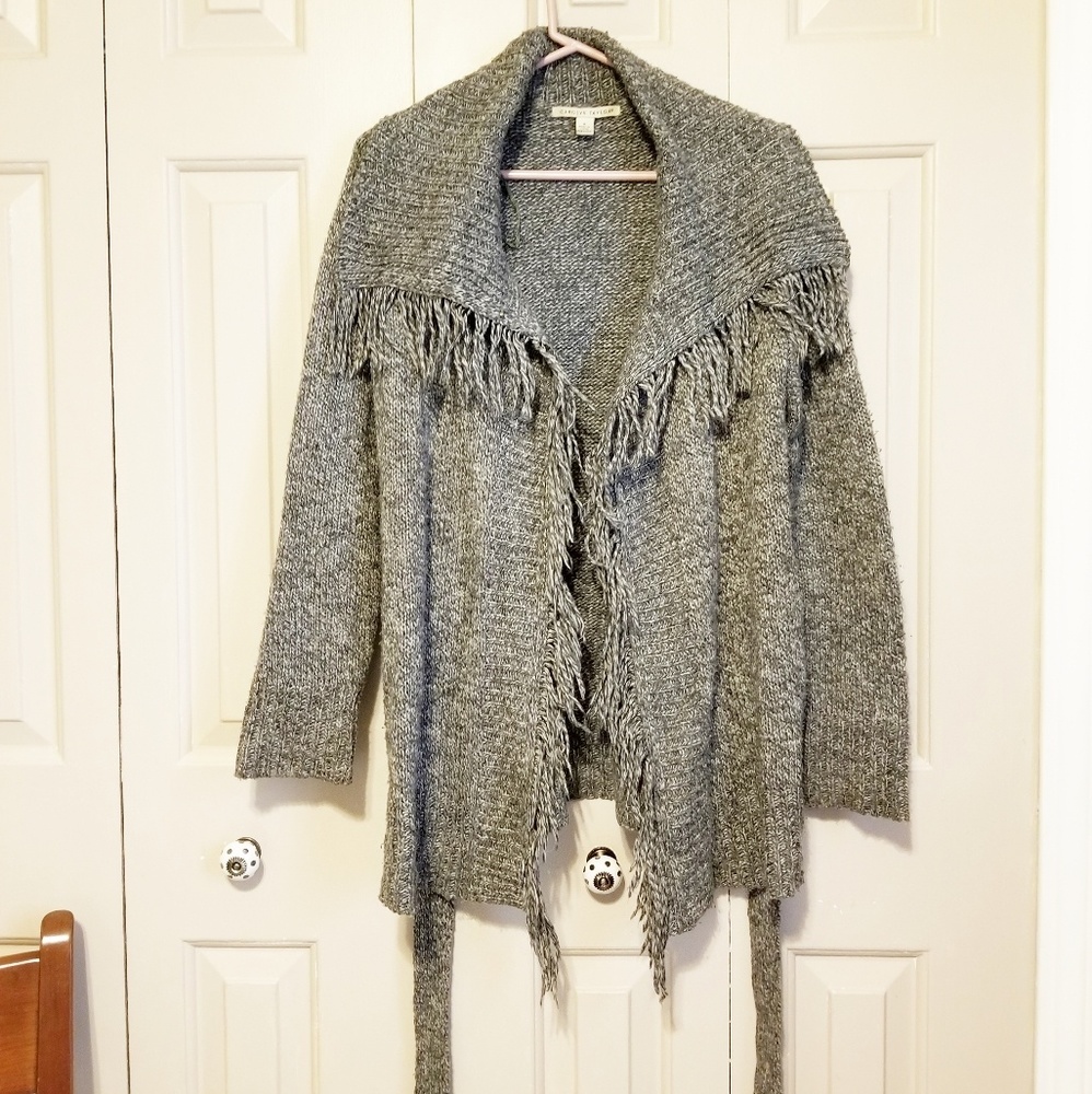CAROLYN TAYLOR gray Cardigan Sweater - Picture 1 of 4